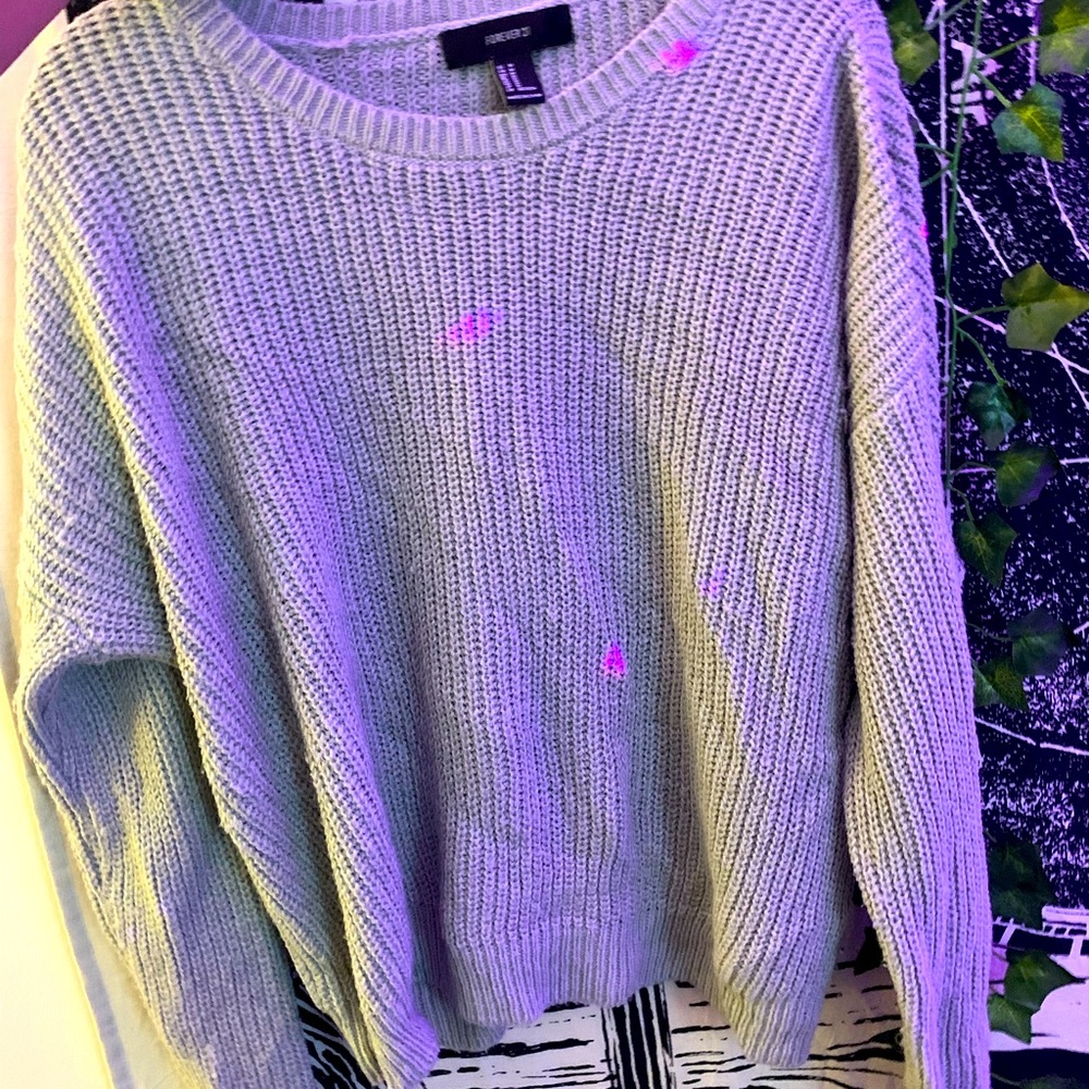 grey pullover cardigan
